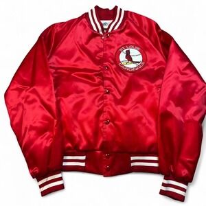 Vintage St. Louis Cardinals Chalk Line Red Button Made In USA Jacket medium
